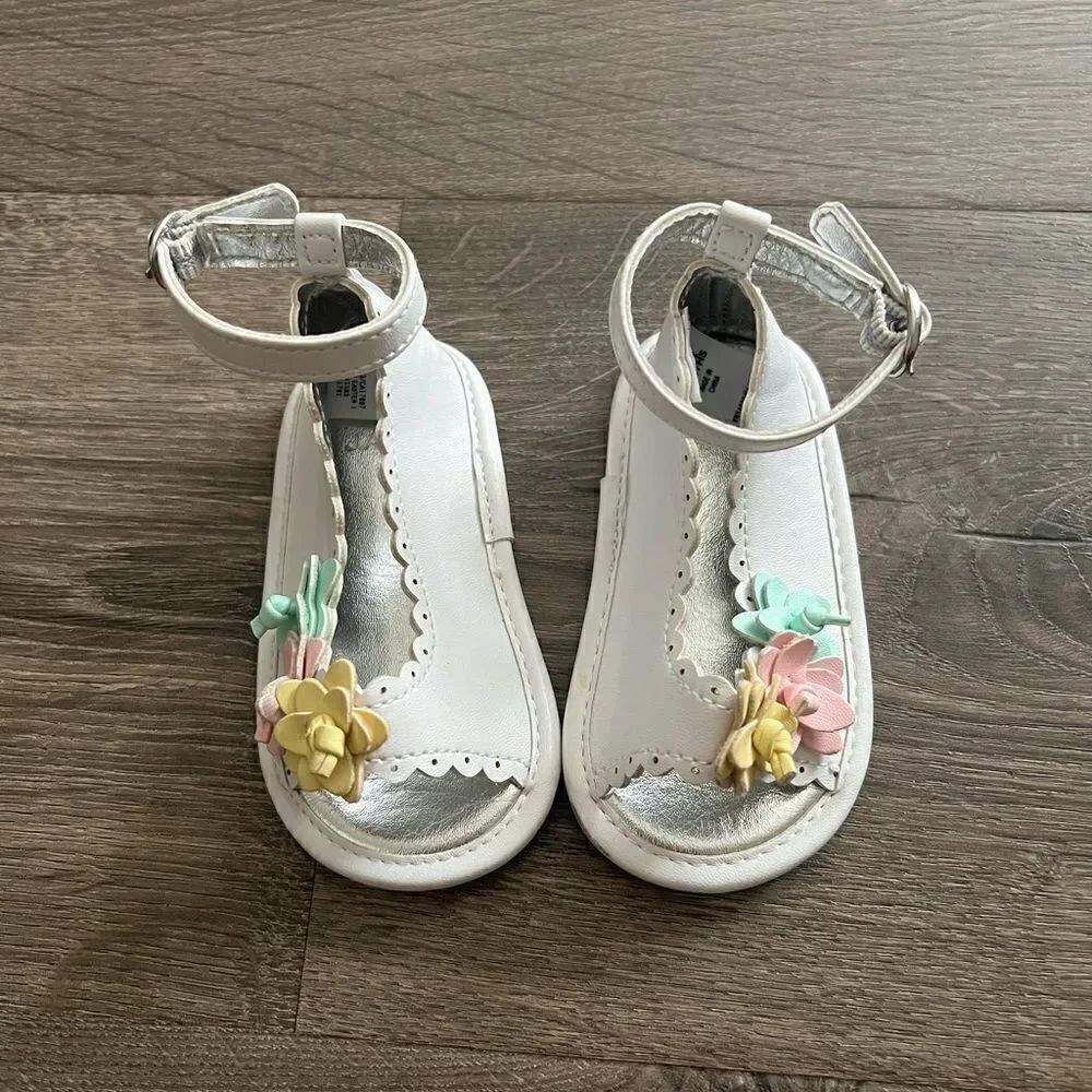 Janie and Jack Flower Sandal size 6-12 months